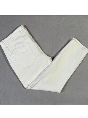 Ann Taylor Modern Fit Ankle Cropped Jeans White Straight Leg Size 6